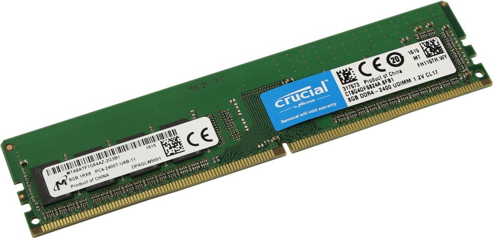 Crucial | 1x8GB DDR4 | 2400MHz | DIMM | CL17 | Geheugenmodule | RAM - Matmuis - Matmuis